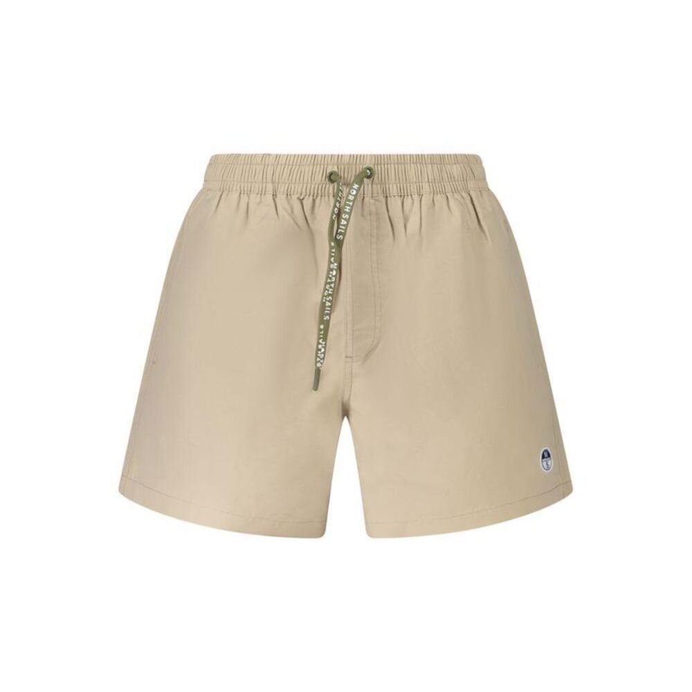 North Sails Swim Trunks Drawstring Waist Men Beige Swimwear